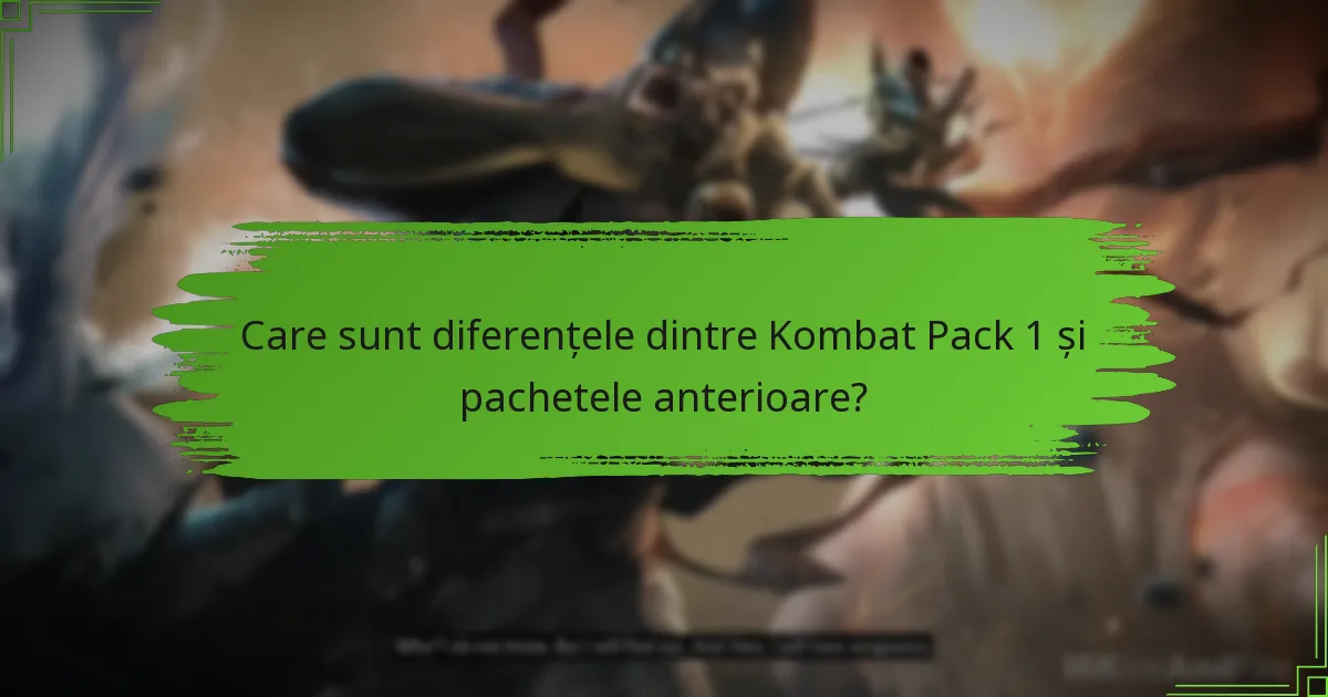 Ce personaje sunt disponibile în Kombat Pack 1?